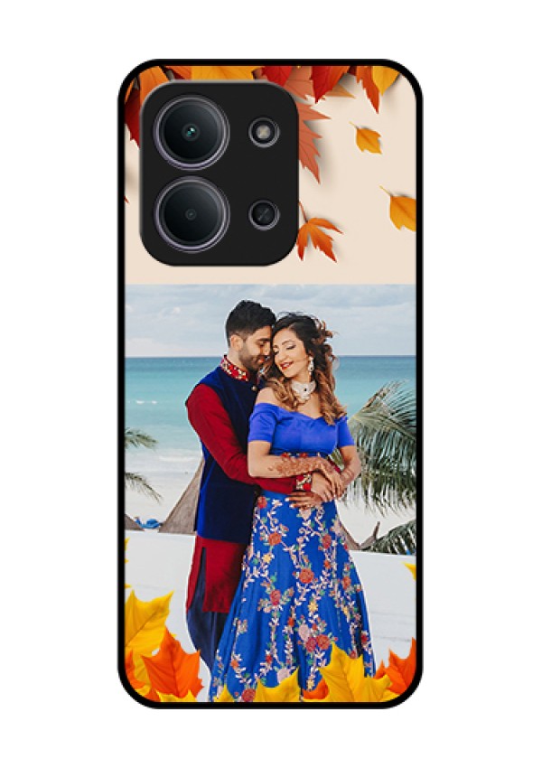 Xiaomi Redmi 15C 5G Custom Glass Phone Case - Autumn Maple Leaves Design