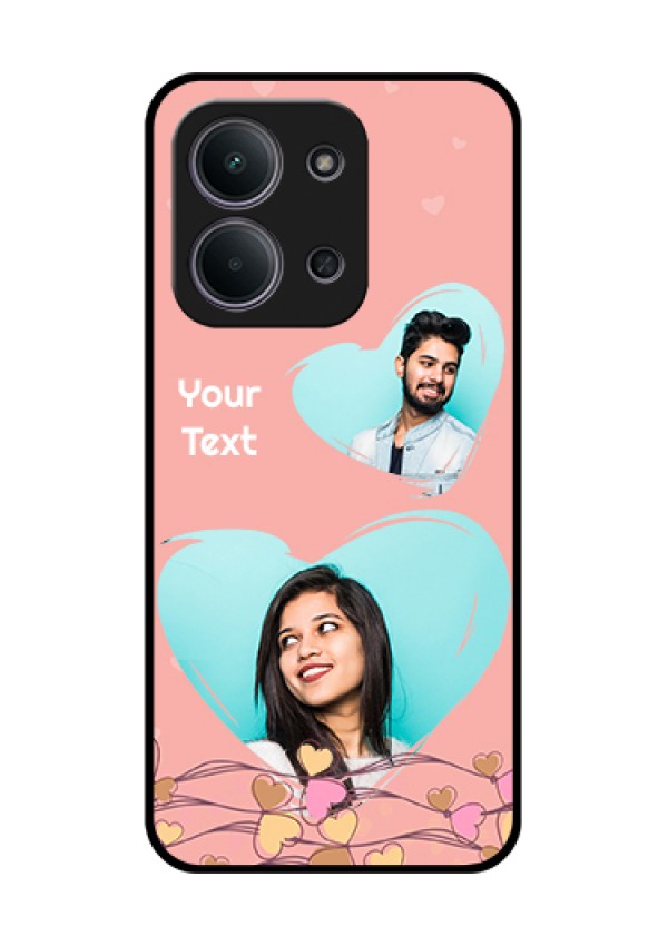 Xiaomi Redmi 15C 5G Custom Glass Phone Case - Love Doodle Design