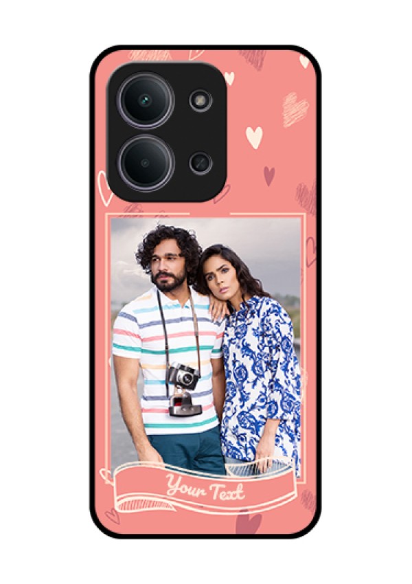Xiaomi Redmi 15C 5G Custom Glass Phone Case - Love Doodle Art Design