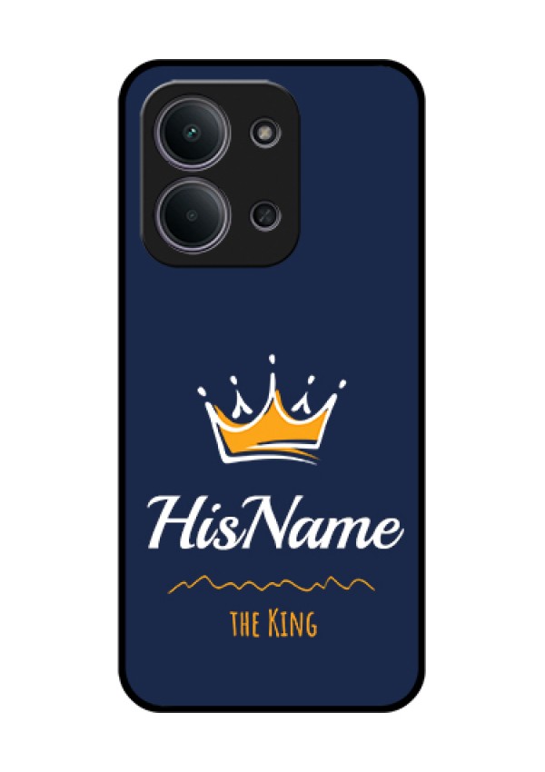Xiaomi Redmi 15C 5G Custom Glass Phone Case - King With Name Design