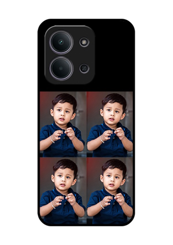 Xiaomi Redmi 15C 5G Custom Glass Phone Case - 4 Image Holder Design