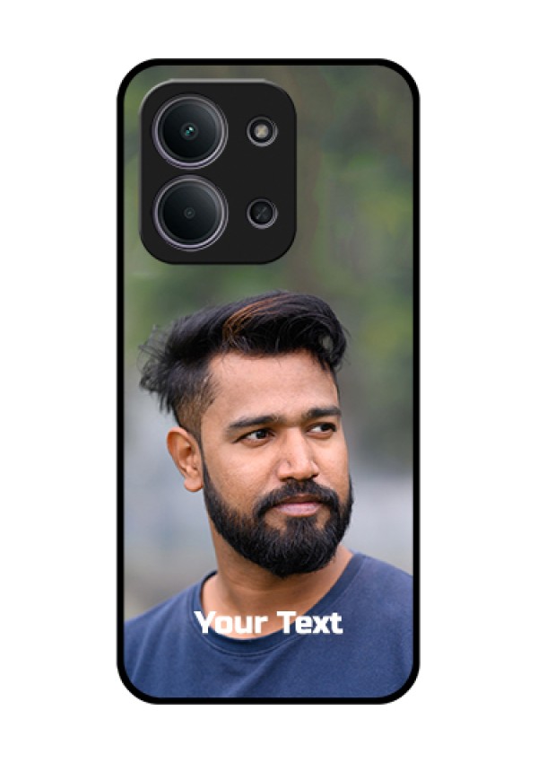 Xiaomi Redmi 15C 5G Custom Glass Phone Case - Photo With Text Design