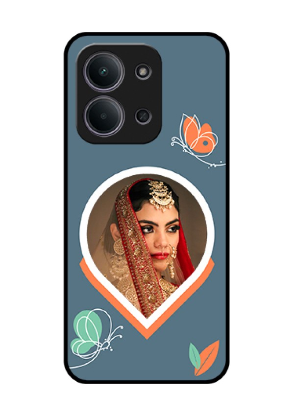 Xiaomi Redmi 15C 5G Custom Glass Phone Case - Droplet Butterflies Design