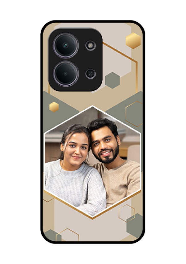 Xiaomi Redmi 15C 5G Custom Glass Phone Case - Stylish Hexagon Pattern Design