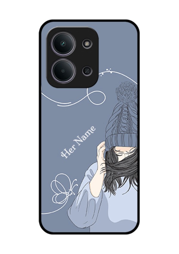 Xiaomi Redmi 15C 5G Custom Glass Phone Case - Girl In Winter Outfit Design