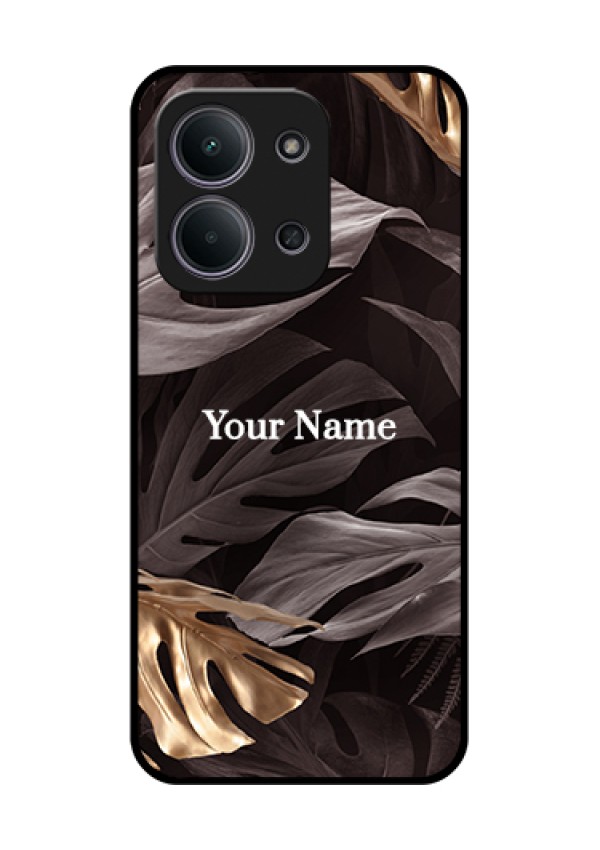 Xiaomi Redmi 15C 5G Custom Glass Phone Case - Wild Leaves Digital Paint Design