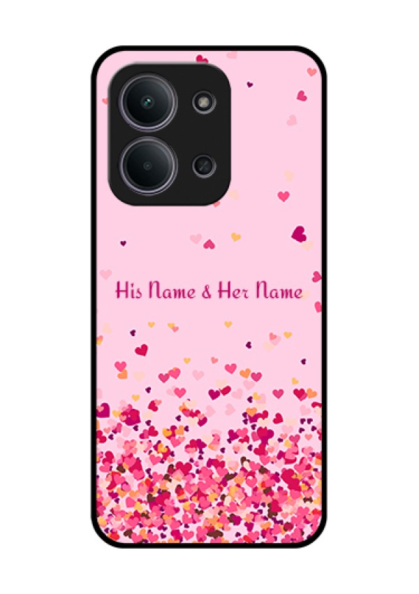 Xiaomi Redmi 15C 5G Custom Glass Phone Case - Floating Hearts Design