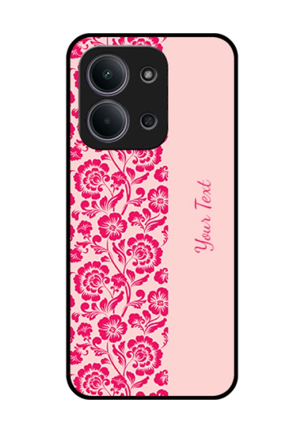 Xiaomi Redmi 15C 5G Custom Glass Phone Case - Attractive Floral Pattern Design