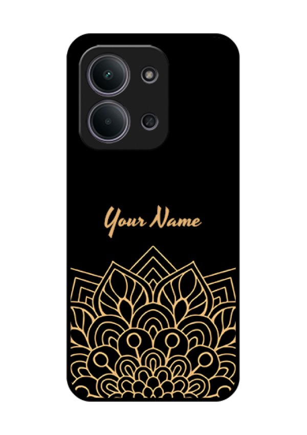 Xiaomi Redmi 15C 5G Custom Glass Phone Case - Golden Mandala Design