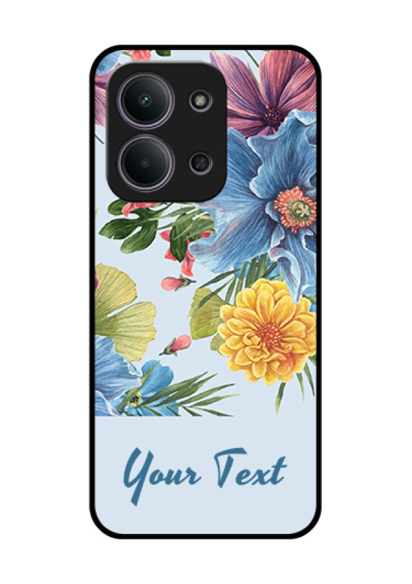 Xiaomi Redmi 15C 5G Custom Glass Phone Case - Stunning Watercolored Flowers Painting Design