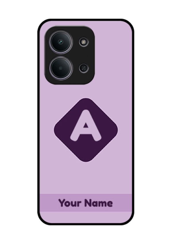 Xiaomi Redmi 15C 5G Custom Glass Phone Case - Custom Letter In Curved Badge Design