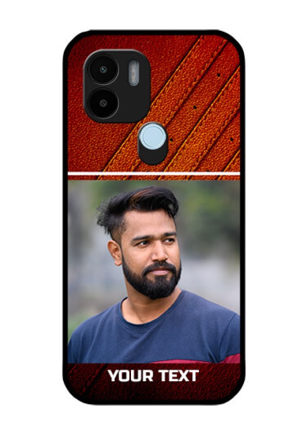Xiaomi Redmi A2 Plus Personalized Glass Phone Case - Leather Phone Case Design