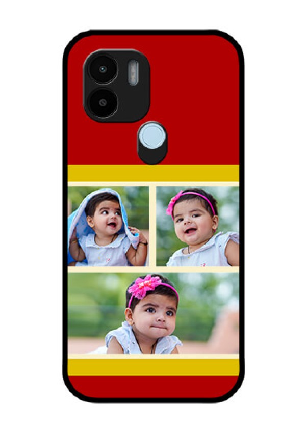 Xiaomi Redmi A2 Plus Custom Glass Mobile Case - Multiple Pic Upload Design