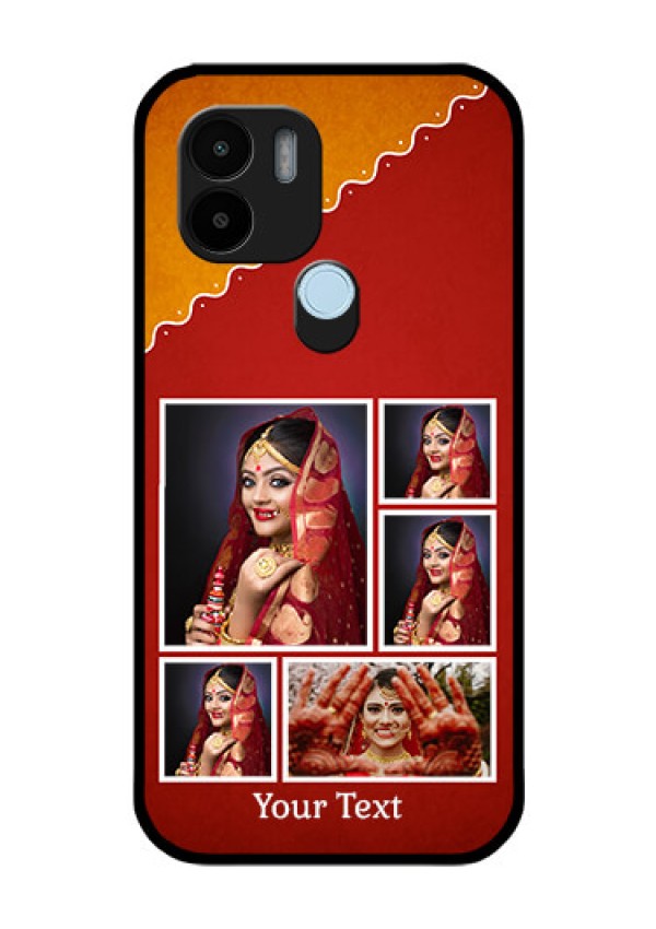 Xiaomi Redmi A2 Plus Personalized Glass Phone Case - Wedding Pic Upload Design