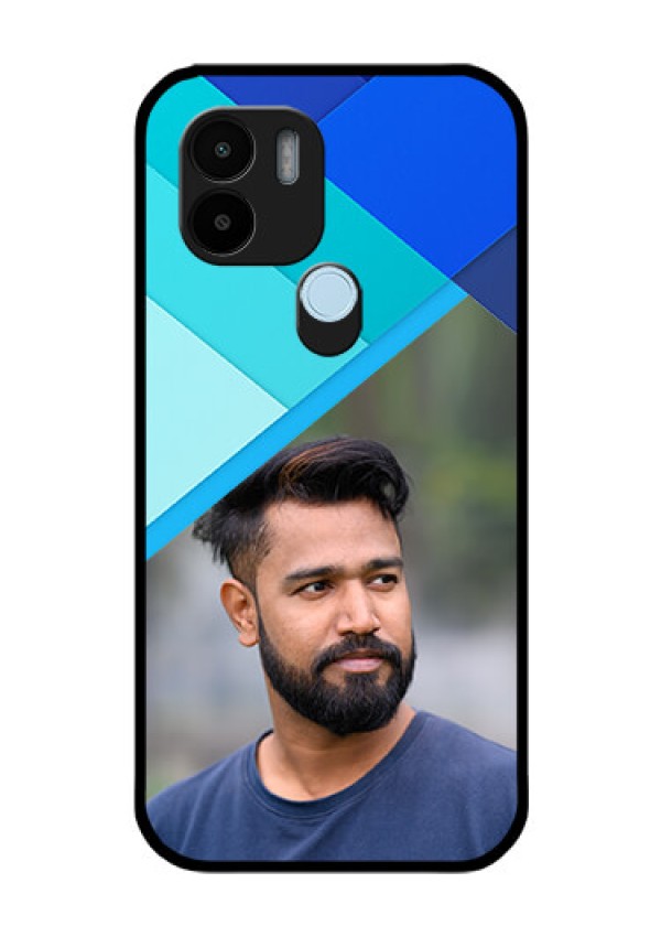 Xiaomi Redmi A2 Plus Custom Glass Phone Case - Blue Pattern Design