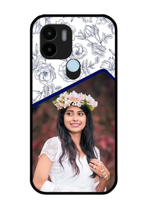 Xiaomi Redmi A2 Plus Personalized Glass Phone Case - Premium Floral Design