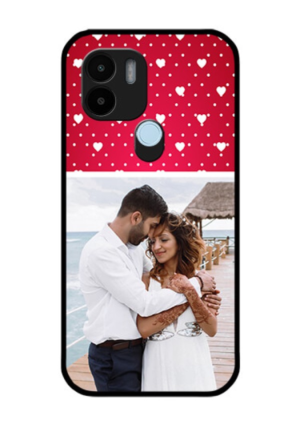 Xiaomi Redmi A2 Plus Photo Printing on Glass Case - Hearts Mobile Case Design