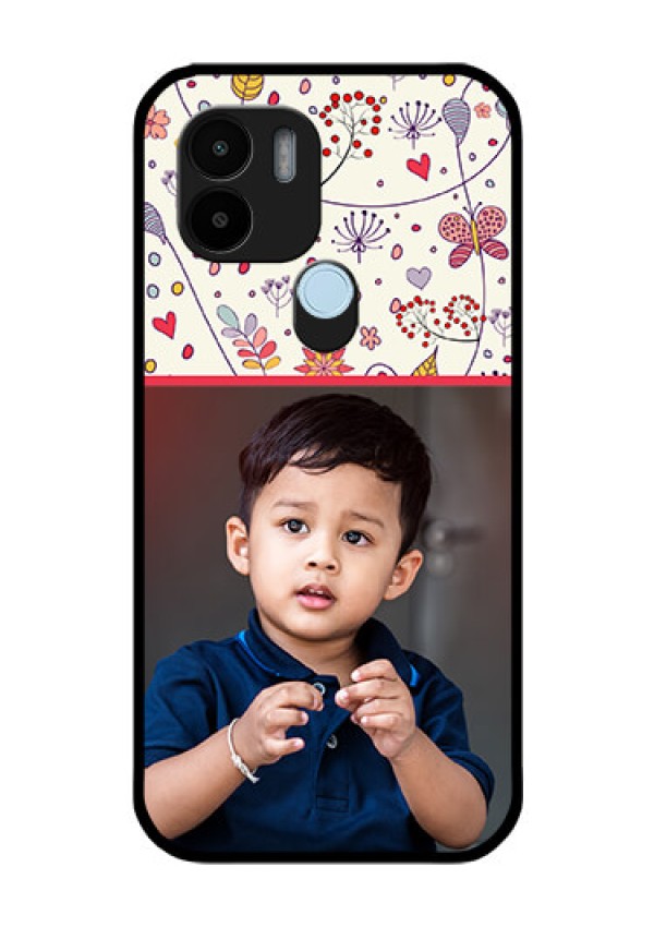 Xiaomi Redmi A2 Plus Custom Glass Mobile Case - Premium Floral Design