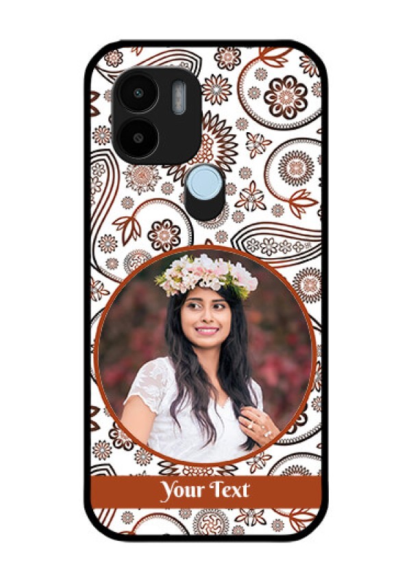 Xiaomi Redmi A2 Plus Custom Glass Mobile Case - Abstract Flower Design