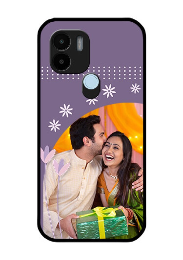 Xiaomi Redmi A2 Plus Custom Glass Mobile Case - Lavender flowers design