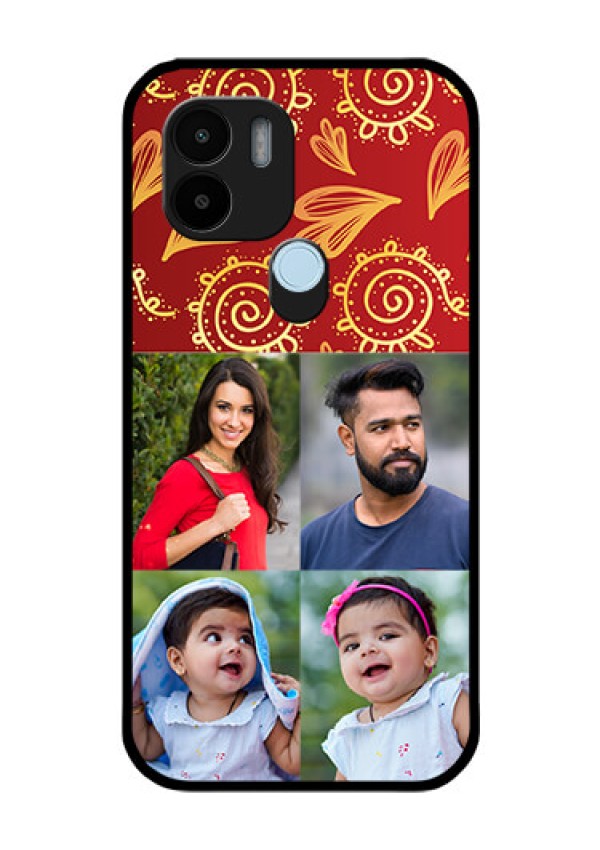 Xiaomi Redmi A2 Plus Photo Printing on Glass Case - 4 Image Traditional Design