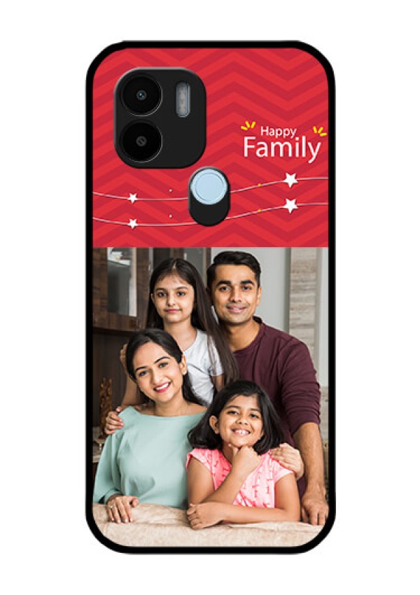 Xiaomi Redmi A2 Plus Personalized Glass Phone Case - Happy Family Design