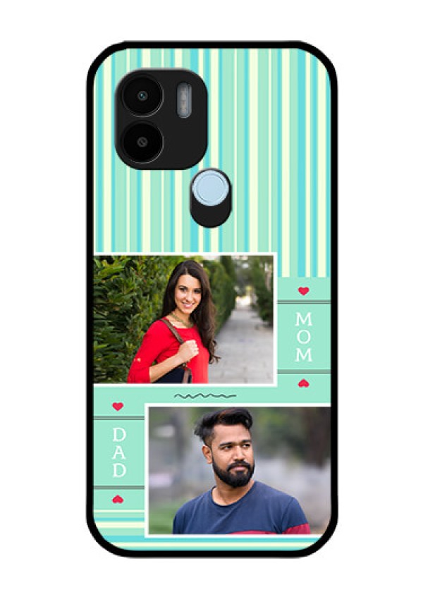 Xiaomi Redmi A2 Plus Custom Glass Phone Case - Mom & Dad Pic Design