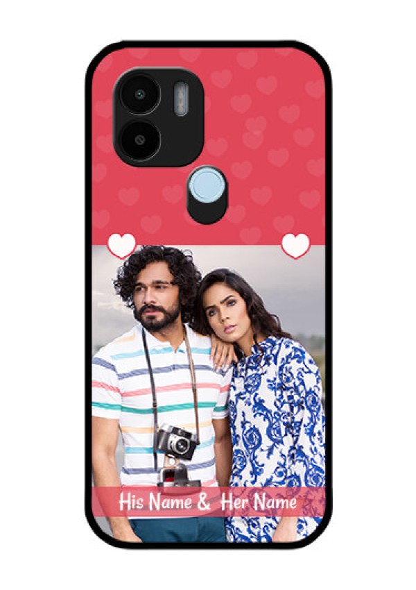Xiaomi Redmi A2 Plus Photo Printing on Glass Case - Simple Love Design