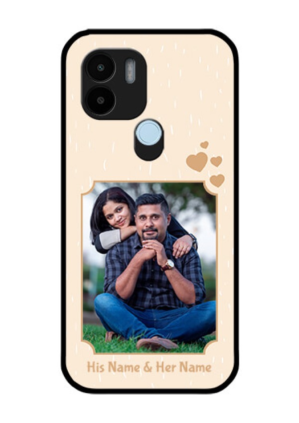 Xiaomi Redmi A2 Plus Custom Glass Phone Case - with confetti love design