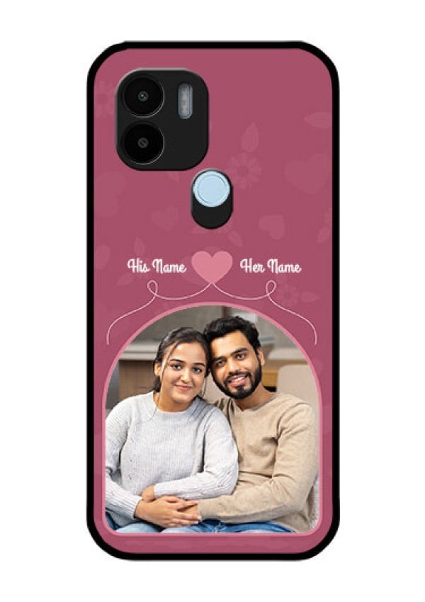 Xiaomi Redmi A2 Plus Photo Printing on Glass Case - Love Floral Design