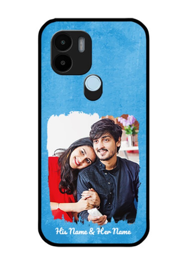 RedmiA2 Plus Custom Glass Phone Case - Blue Color Vintage Design