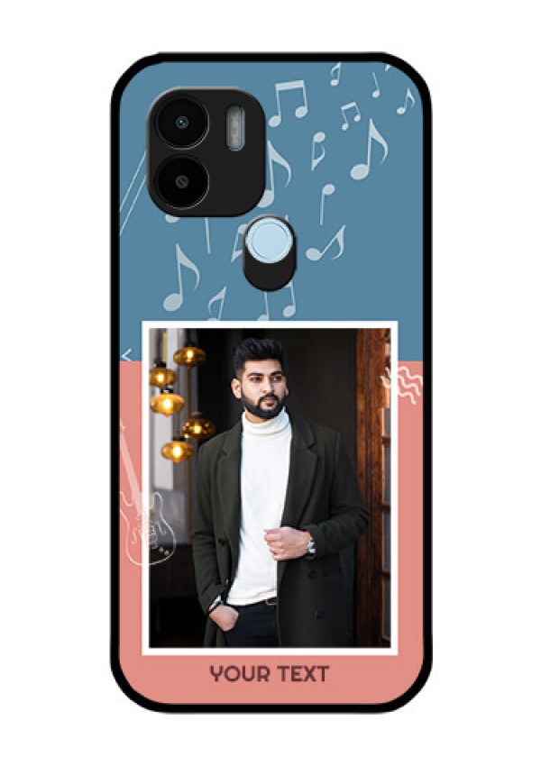 Xiaomi Redmi A2 Plus Photo Printing on Glass Case - with Color Musical Note Design