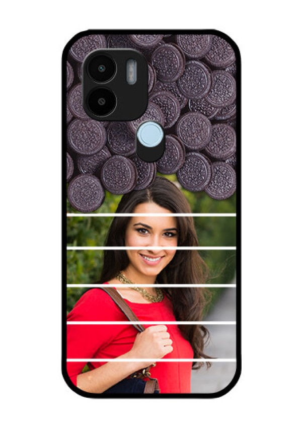 Xiaomi Redmi A2 Plus Custom Glass Phone Case - with Oreo Biscuit Design