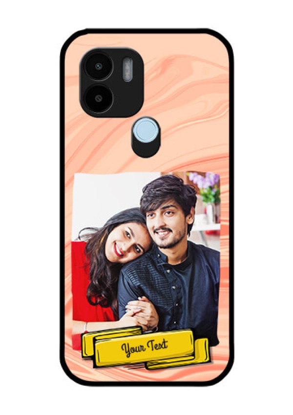 Xiaomi Redmi A2 Plus Personalized Glass Phone Case - Marble Texture Design
