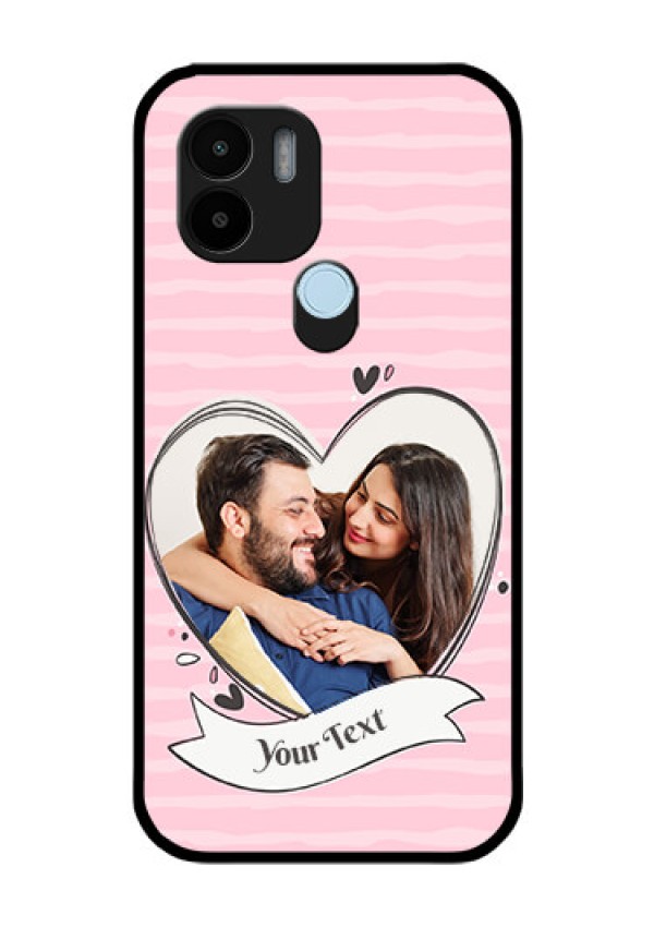 Xiaomi Redmi A2 Plus Custom Glass Phone Case - Vintage Heart Design