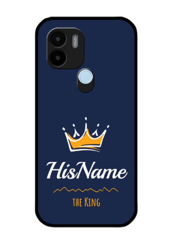 Xiaomi Redmi A2 Plus Glass Phone Case King with Name