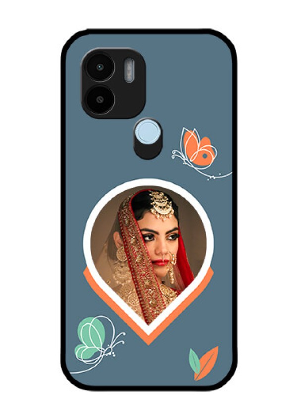 Xiaomi Redmi A2 Plus Custom Glass Mobile Case - Droplet Butterflies Design
