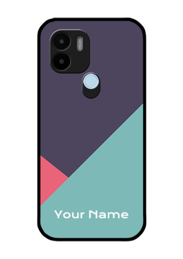 Xiaomi Redmi A2 Plus Custom Glass Mobile Case - Tri Color abstract Design