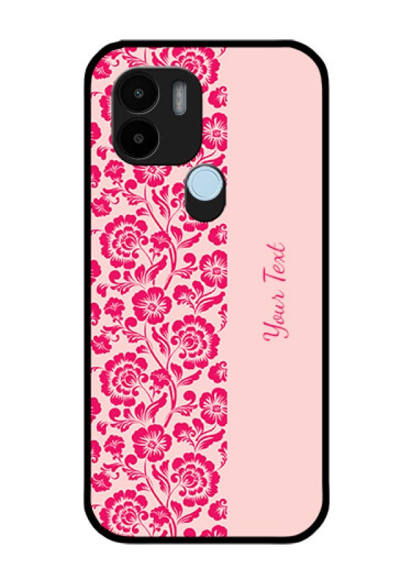 Xiaomi Redmi A2 Plus Custom Glass Phone Case - Attractive Floral Pattern Design