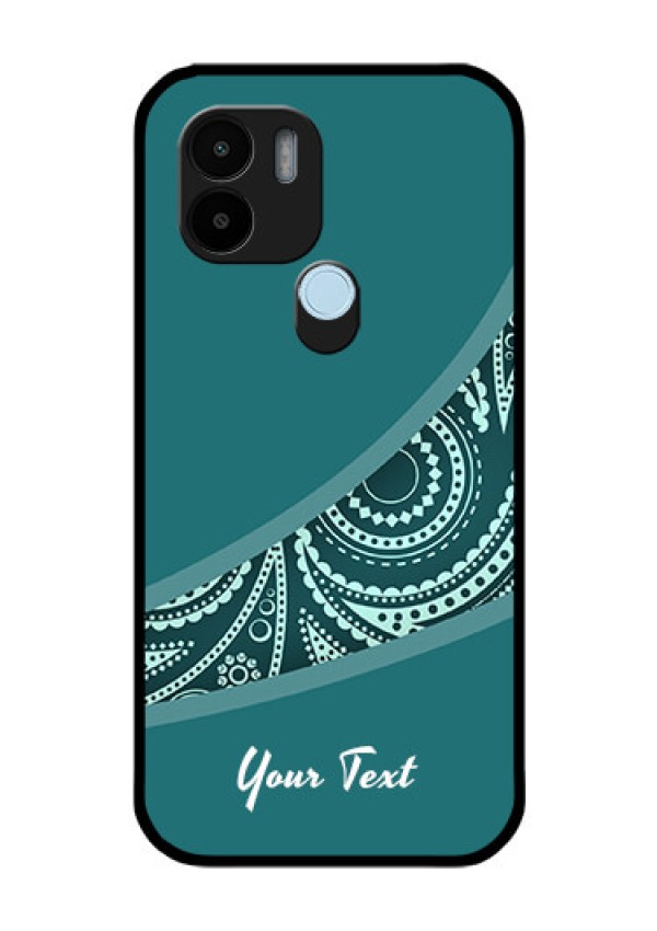 Xiaomi Redmi A2 Plus Photo Printing on Glass Case - semi visible floral Design