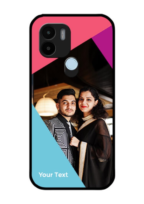 Xiaomi Redmi A2 Plus Custom Glass Mobile Case - Stacked Triple colour Design