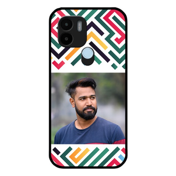 Xiaomi Redmi A2 Plus Personalized Glass Phone Case - Colorful Maze Pattern Design Xiaomi Redmi A2 Plus Personalized Glass Phone Case - Colorful Maze Pattern Design