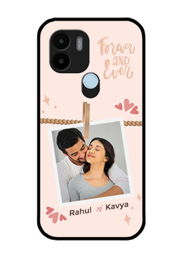 Xiaomi Redmi A2 Plus Custom Glass Phone Case - Forever and ever love Design
