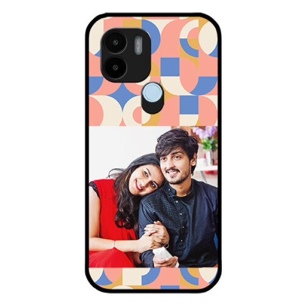 Xiaomi Redmi A2 Plus Photo Printing on Glass Case - Semi-circle Maze Pattern Design