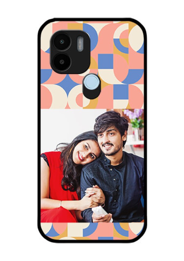 Xiaomi Redmi A2 Plus Photo Printing on Glass Case - Semi-circle Maze Pattern Design