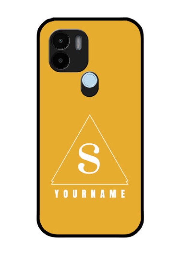 Xiaomi Redmi A2 Plus Personalized Glass Phone Case - simple triangle Design