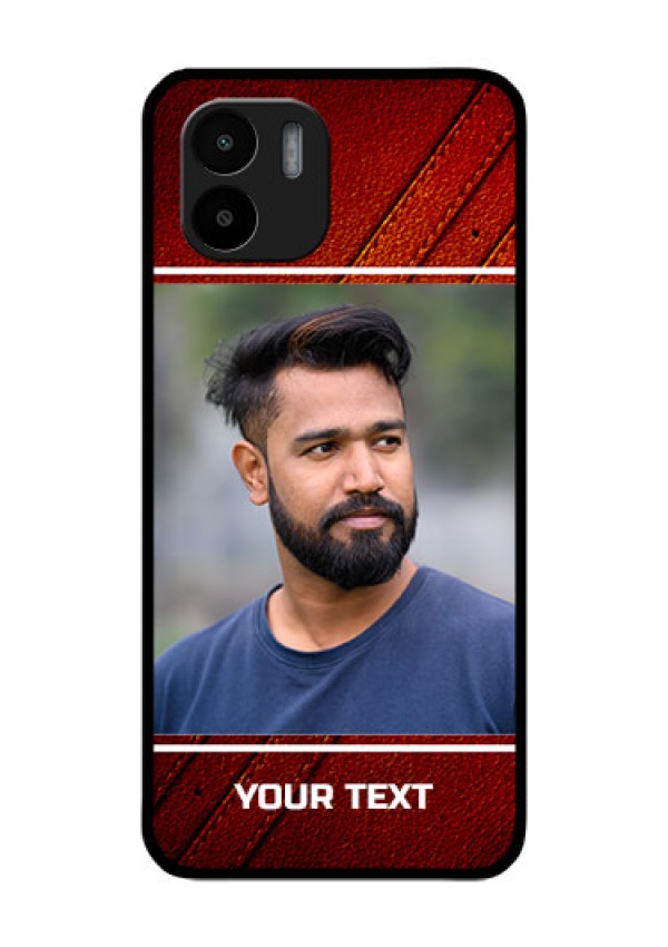 Xiaomi Redmi A2 Personalized Glass Phone Case - Leather Phone Case Design