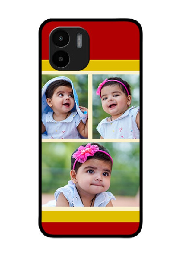 Xiaomi Redmi A2 Custom Glass Mobile Case - Multiple Pic Upload Design