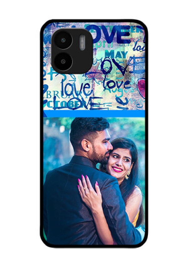 Xiaomi Redmi A2 Custom Glass Mobile Case - Colorful Love Design