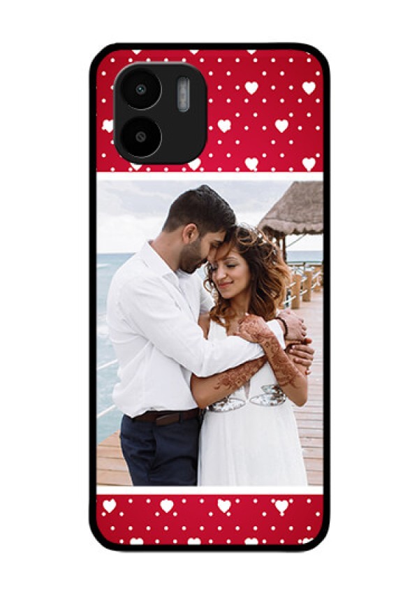 Xiaomi Redmi A2 Photo Printing on Glass Case - Hearts Mobile Case Design